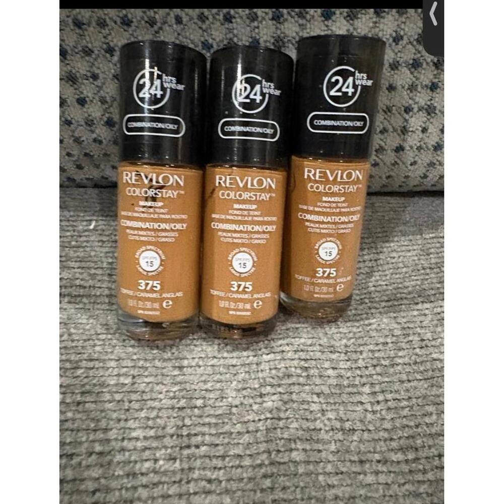(3 Pack) Revlon ColorStay Longwear Foundation SPF 15-Shade 375 Toffee/Caramel - Picture 2 of 9